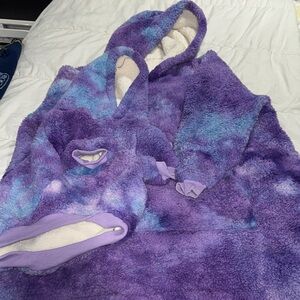 Matching Cozy Purple Tie-Dye Sherpa Dog Hoodie